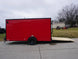 7x14 Enclosed Trailer Red V - Nose Blackout Package 3,500lb Axle Storage - SLE Equipment - 8
