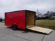 7x14 Enclosed Trailer Red V - Nose Blackout Package 3,500lb Axle Storage - SLE Equipment - 9