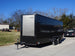 Enclosed Trailer 7x16 Charcoal V-Nose with Blackout Package Side Angle with Entry Door