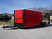 8.5 x 22 Red V-Nose Porch Style Concession with Blackout Trim Package