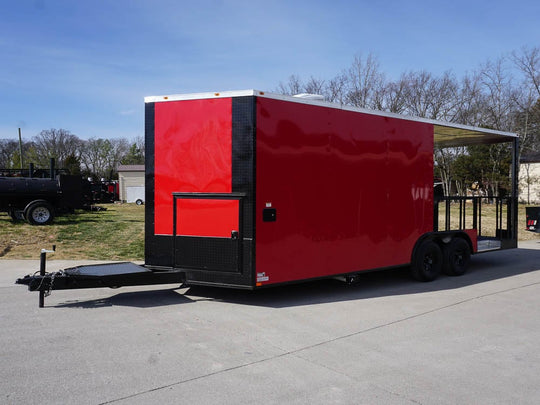 8.5 x 22 White Concessions Food Trailer