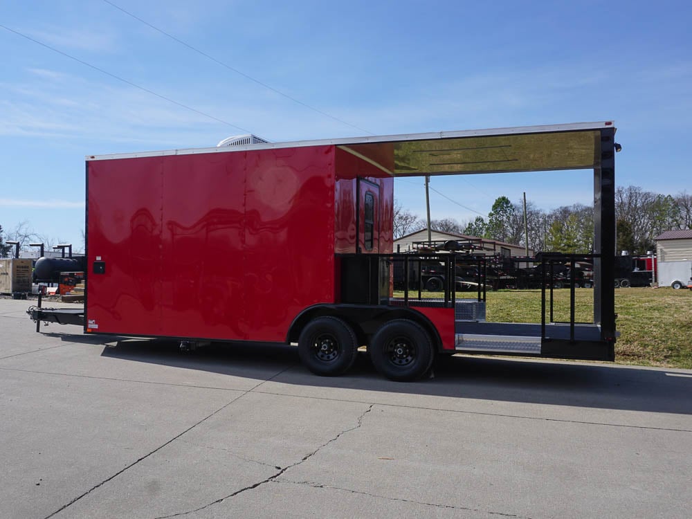 8.5 x 22 White Concessions Food Trailer