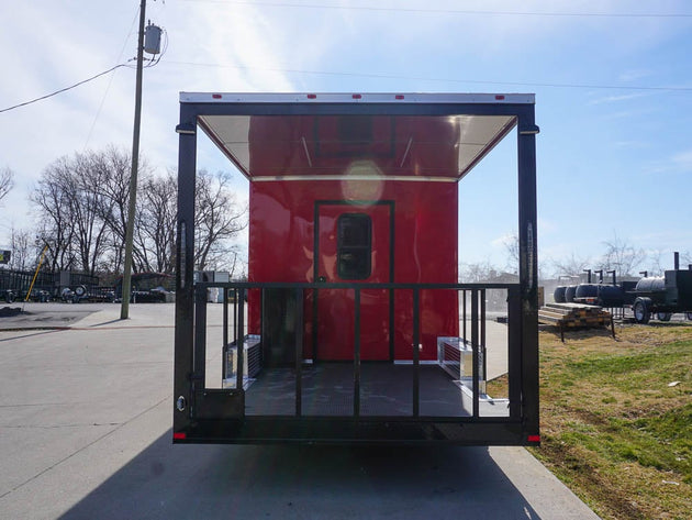 8.5 x 22 White Concessions Food Trailer