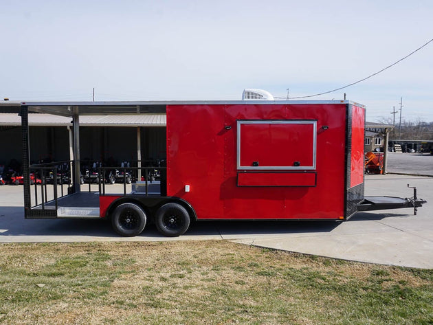 8.5 x 22 White Concessions Food Trailer