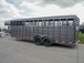 24ft Charcoal Gooseneck Livestock Trailer with Padded Floors (2) 7K Axles