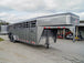 24ft Charcoal Gooseneck Livestock Trailer with Padded Floors (2) 7K Axles