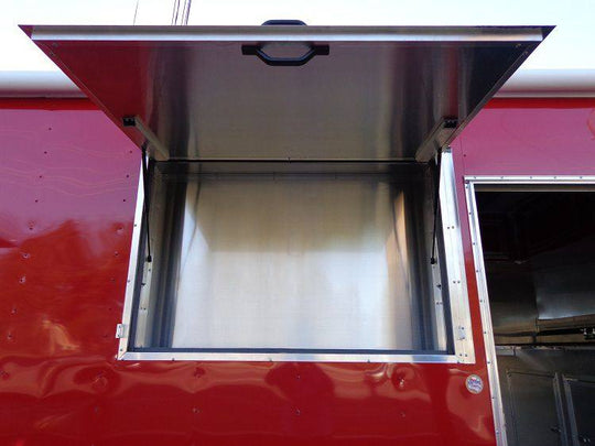 Concession Trailer 8.5' x 28' BBQ Smoker Food Event Catering (Red) - SLE Equipment - 9
