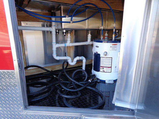 Concession Trailer 8.5' x 28' BBQ Smoker Food Event Catering (Red) - SLE Equipment - 35