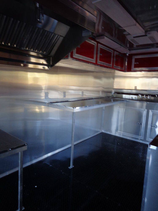Concession Trailer 8.5' x 28' BBQ Smoker Food Event Catering (Red) - SLE Equipment - 41