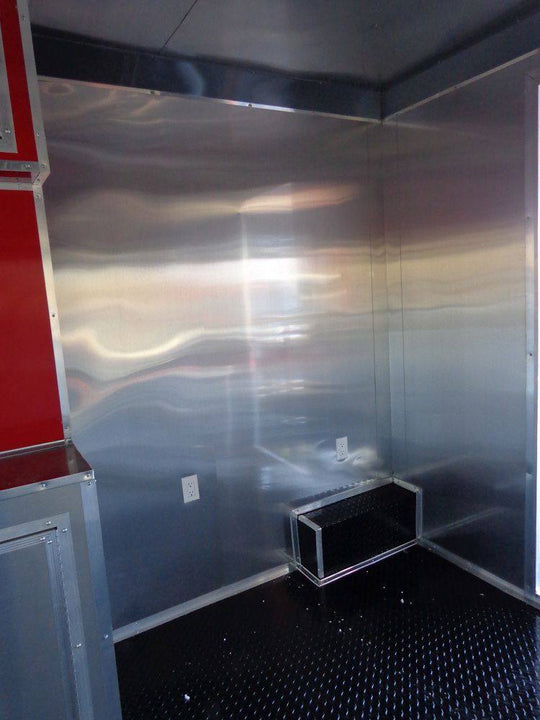 Concession Trailer 8.5' x 28' BBQ Smoker Food Event Catering (Red) - SLE Equipment - 25