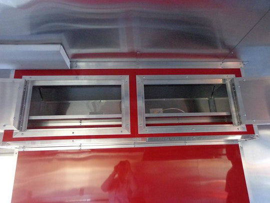 Concession Trailer 8.5' x 28' BBQ Smoker Food Event Catering (Red) - SLE Equipment - 15