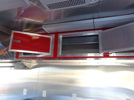 Concession Trailer 8.5' x 28' BBQ Smoker Food Event Catering (Red) - SLE Equipment - 29