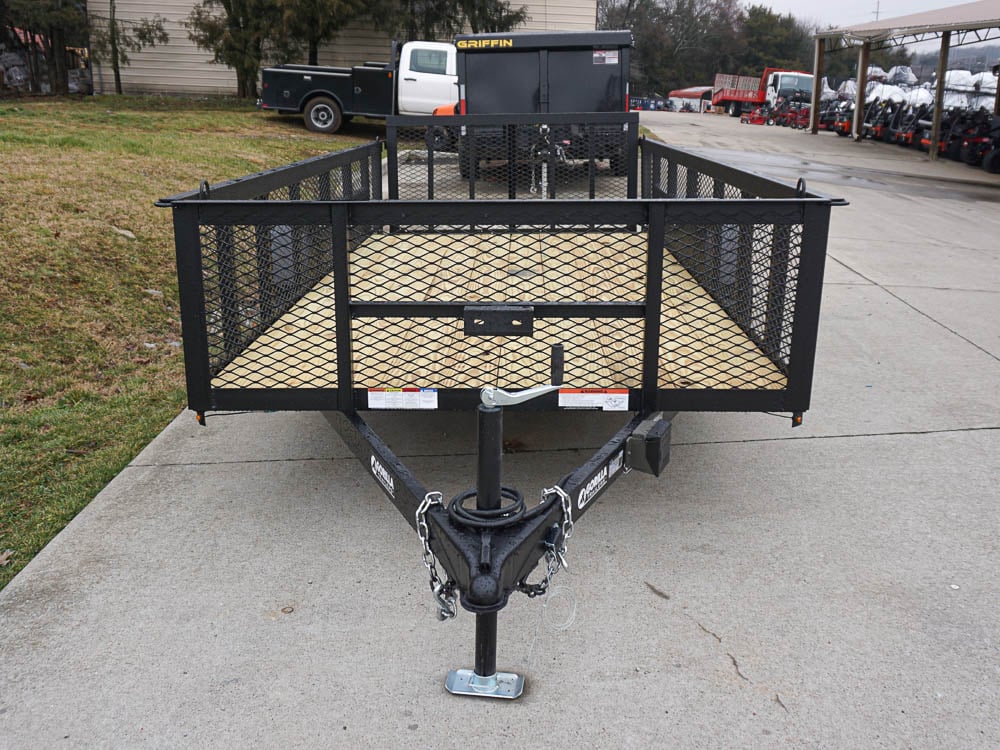 6.4' x 14'-2ft Mesh Side Utility Trailer Dovetail Tandem