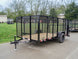 6.4x12 Dovetail Utility Trailer with 4ft Mesh Sides 3,500lb Axle - SLE Equipment - 1
