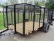 6.4x12 Dovetail Utility Trailer with 4ft Mesh Sides 3,500lb Axle - SLE Equipment - 11