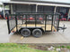 6.4x12 Dovetail Utility Trailer with 4ft Mesh Sides (2) 3,500lb Axles - SLE Equipment - 7