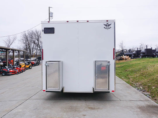 8.5' x 16' White Concession Food Trailer