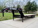 8.5x25 IBeam Gooseneck Straight Deckover Trailer (2) 7K Axles Slide Ramps