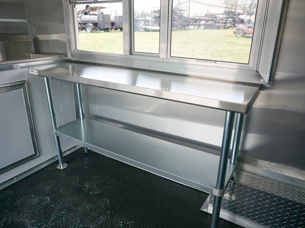 8.5' x 16' White Concession Food Trailer