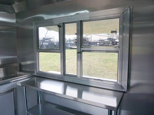 8.5' x 16' White Concession Food Trailer