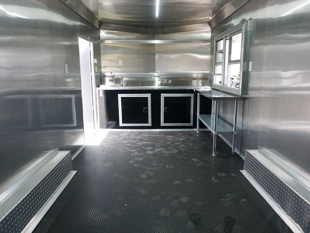 8.5' x 20' Concession Food Trailer White Event Catering Elite