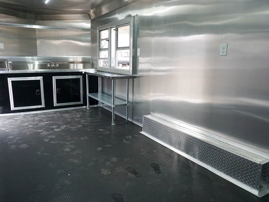 8.5' x 20' Concession Food Trailer White Event Catering Elite