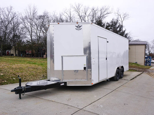 8.5' x 20' Concession Food Trailer White Event Catering Elite