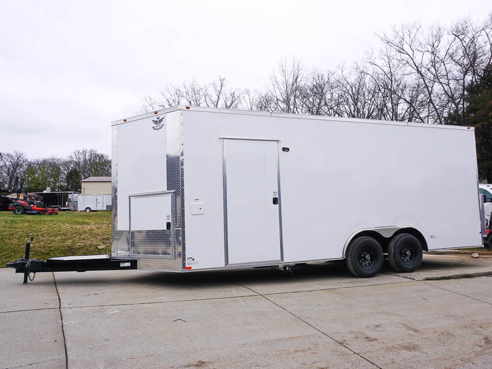 8.5' x 20' Concession Food Trailer White Event Catering Elite