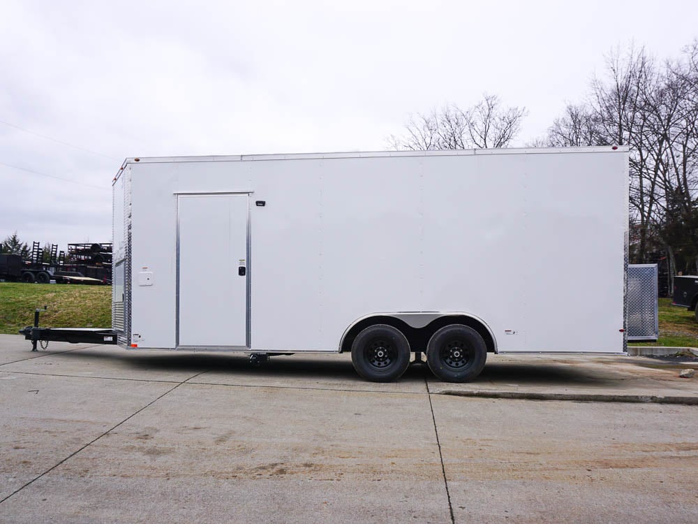 8.5' x 20' Concession Food Trailer White Event Catering Elite