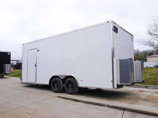 8.5' x 20' Concession Food Trailer White Event Catering Elite