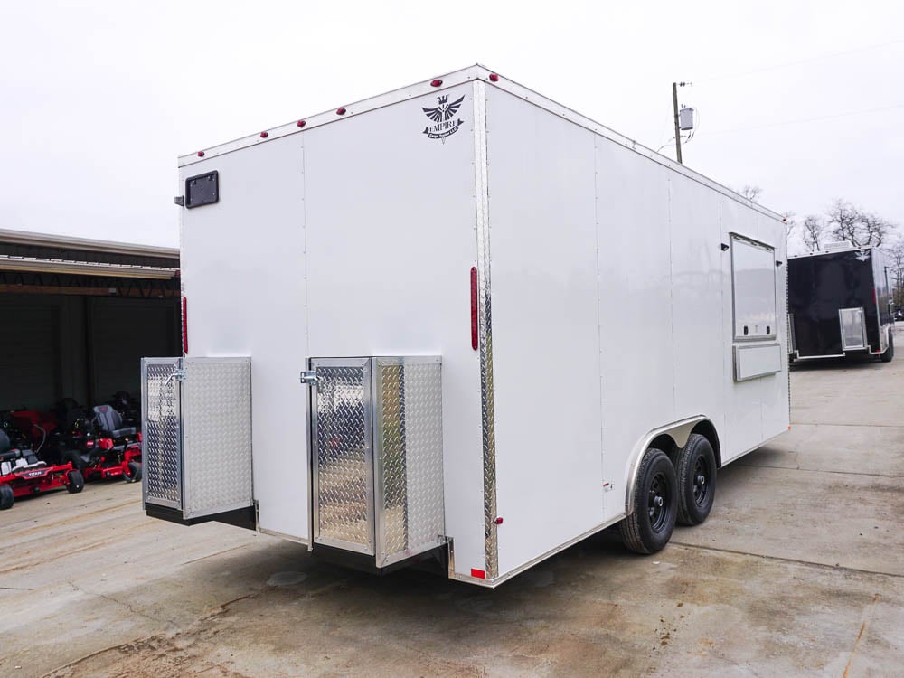 8.5' x 20' Concession Food Trailer White Event Catering Elite