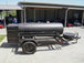 330 Gallon Pull Behind BBQ Smoker with Round Charcoal Grill 3500lb Axle