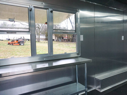 8.5' x 20' Concession Food Trailer White Event Catering Elite