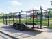 6.4x20 Straight Deck Tandem Utility Trailer Mesh Sides Double Ladder Racks