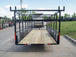 6.4x20 Straight Deck Tandem Utility Trailer Mesh Sides Double Ladder Racks