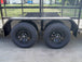 6.4x20 Straight Deck Tandem Utility Trailer Mesh Sides Double Ladder Racks