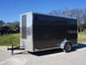 Enclosed Trailer 6' X 12' Charcoal - V - Nose 3,500 lb. Axle Storage - SLE Equipment - 1