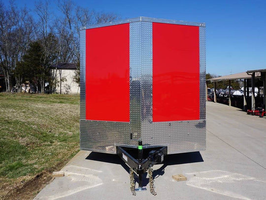 8.5x24 Red Enclosed Trailer (2) 5200lb Axles 7.5 Interior Height Storage - SLE Equipment - 2