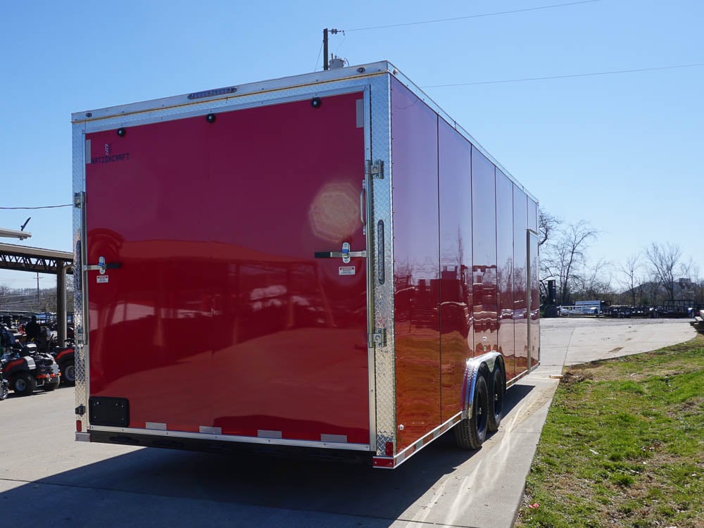 8.5x24 Red Enclosed Trailer (2) 5200lb Axles 7.5 Interior