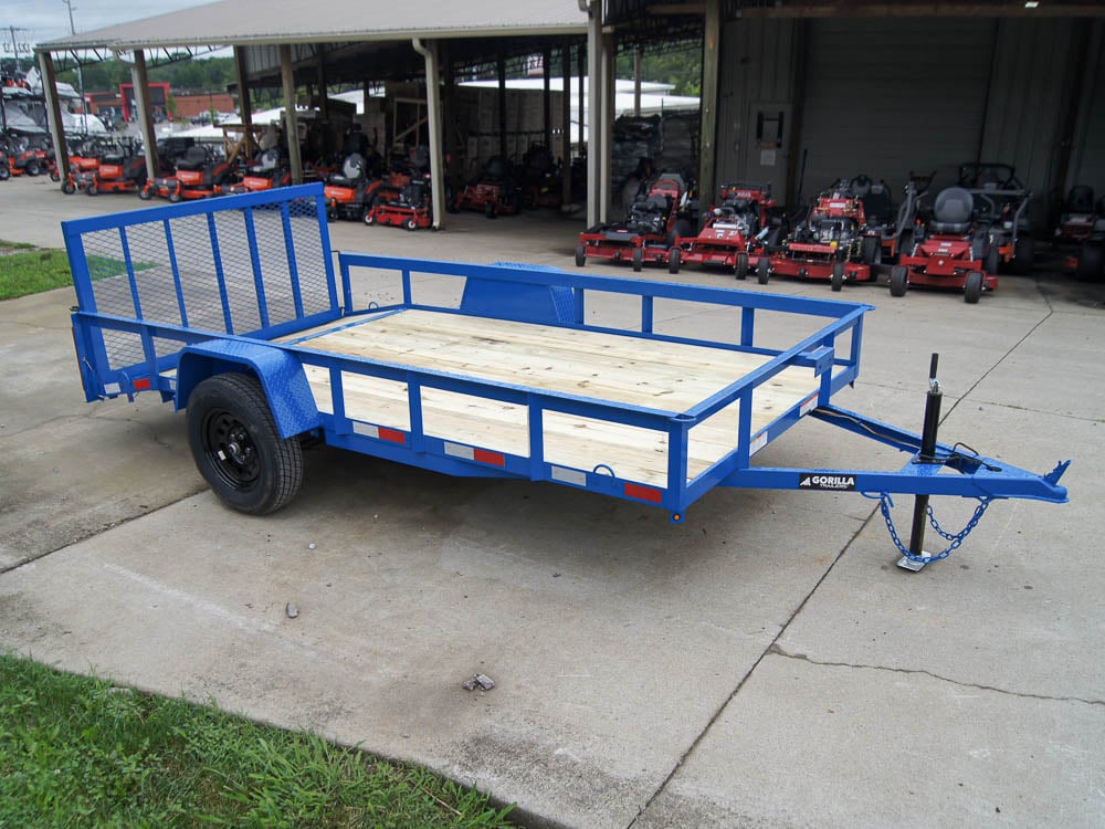 6.4'x12' Painted Dovetail Utility Trailer 3500lb Axle