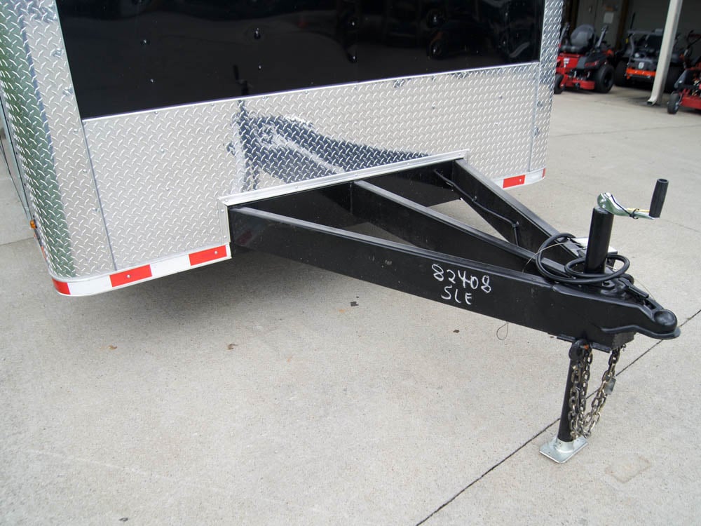 8.5x32 Flat Nose Black Enclosed Trailer (3) 7K Axles