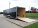 8.5x32 Flat Nose Black Enclosed Trailer (3) 7K Axles