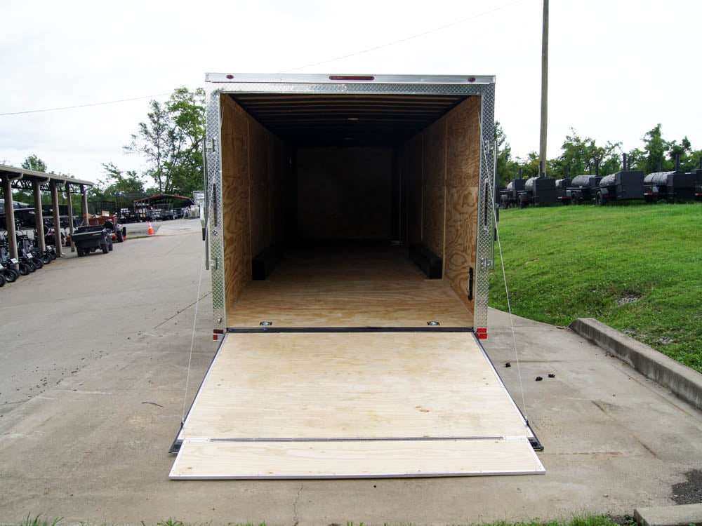 8.5x32 Flat Nose Black Enclosed Trailer (3) 7K Axles