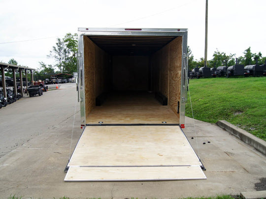 8.5x32 Flat Nose Black Enclosed Trailer (3) 7K Axles