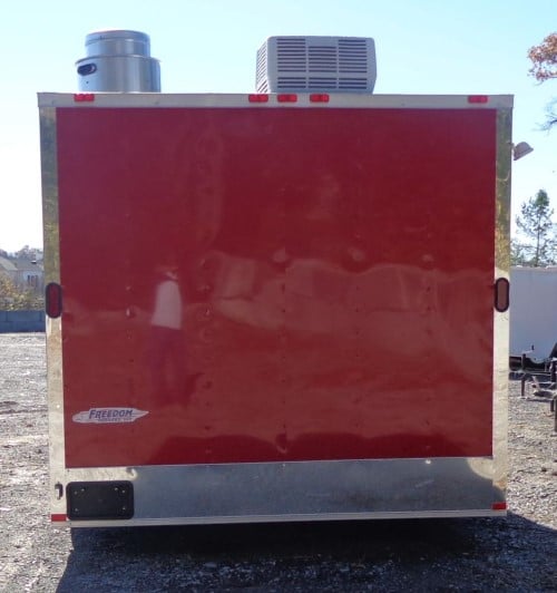 8.5' x 16' Red Catering Event Concession Food Trailer