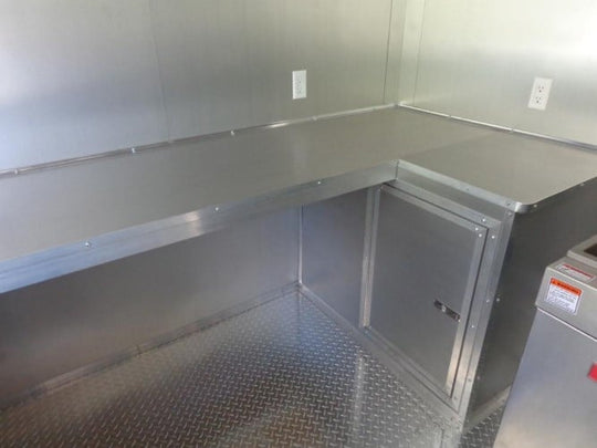 8.5' x 16' Red Catering Event Concession Food Trailer