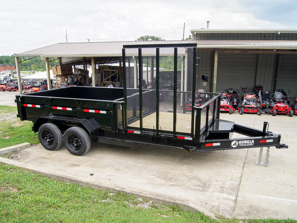 7x16 Hybrid Hydraulic Dump Trailer with 2ft Sides (2) 6K Axles