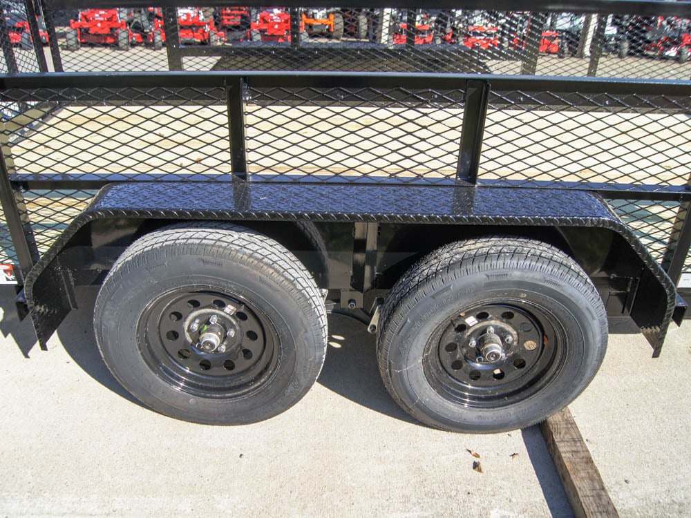 6.4x14-2ft Mesh Side Utility Trailer Dovetail (2) 3500lb Axle