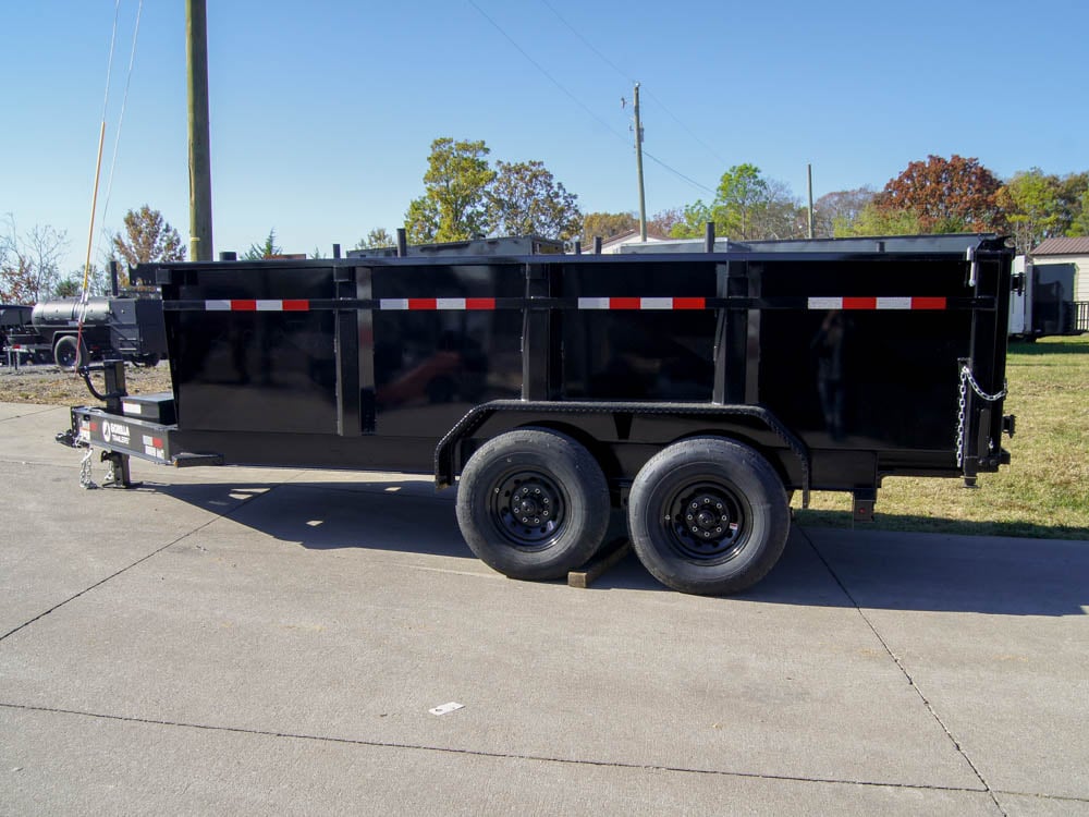 7x14 Gorilla Telescopic IBeam Dump Trailer with 3ft Sides (2) 7K Axles