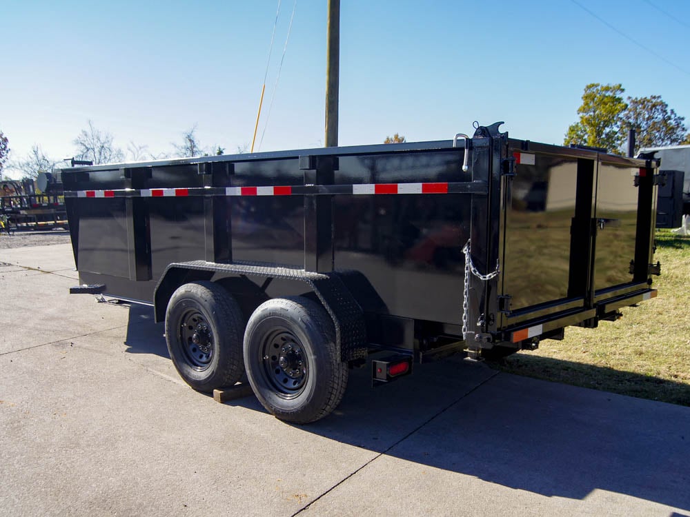 7x14 Gorilla Telescopic IBeam Dump Trailer with 3ft Sides (2) 7K Axles